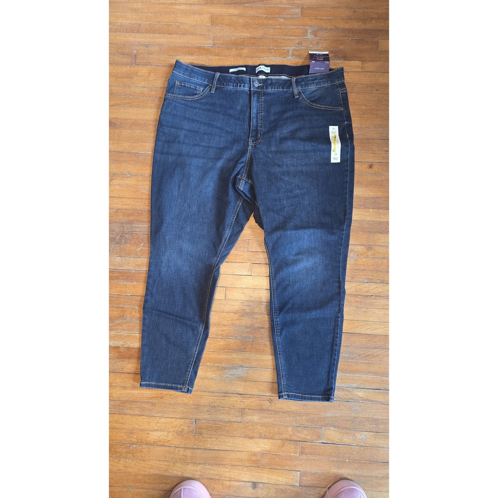 Ava & Viv Womens High Rise Skinny Jeans Dark Wash Comfort Waist Size 24 Regular